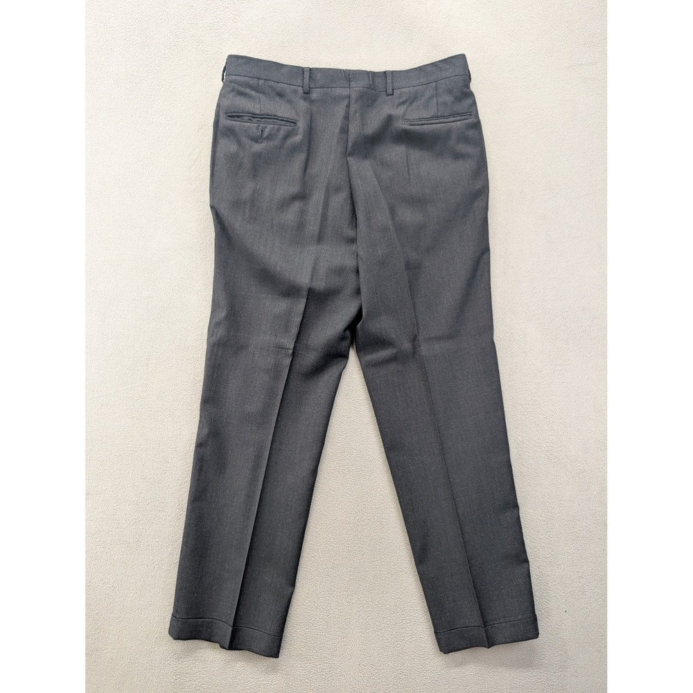 Jos A Bank Gray 100% Wool Suit Two Piece Mens 42R Regular Fit Dress Work - Picture 11 of 11